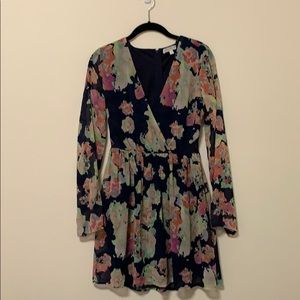 Floral Print Navy Dress
